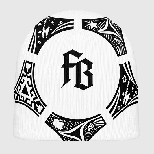 Black White Tribal Beanie